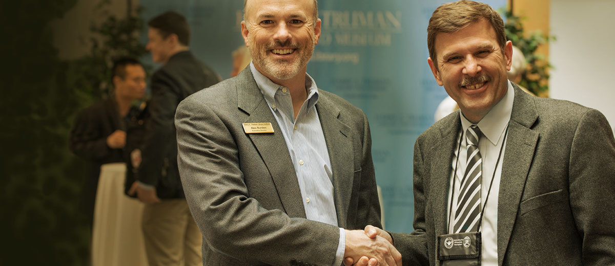 Truman Library and Museum - Alex Burden shaking hands