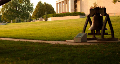 Looking from the field onto the Harry S. Truman museum.