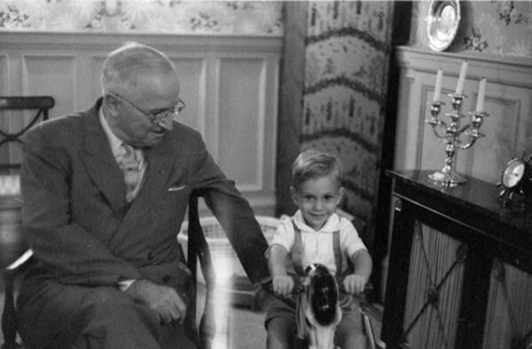 President Truman with grandson, Clifton Truman Daniel