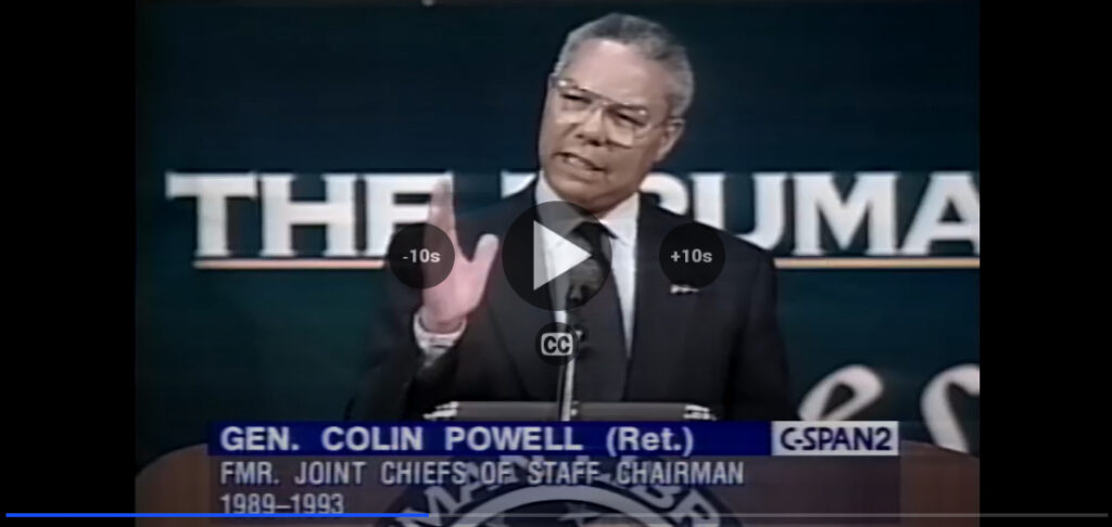 Colin Powell Address on Executive Order 9981
