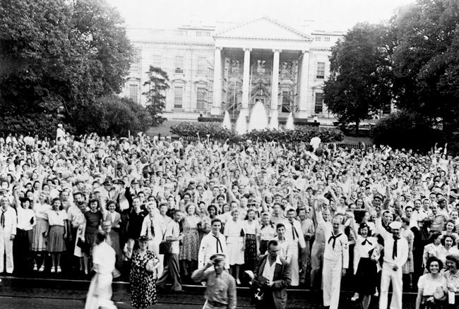 Crowd in Front of White House
