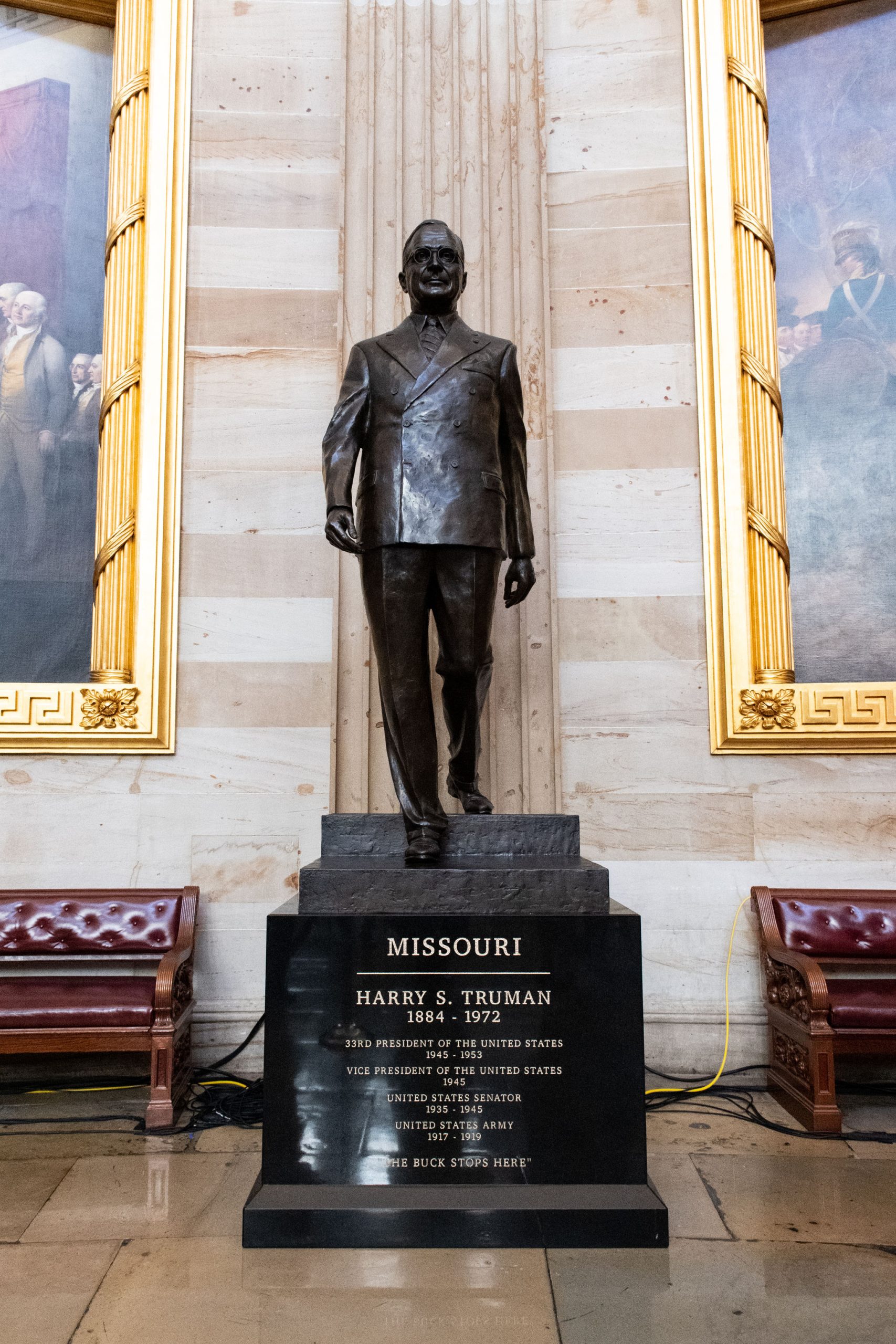 The Harry S. Truman Statue in the U.S. Capitol Rotunda