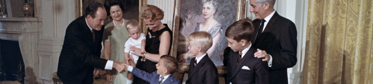 Truman family at the LBJ White House for the unveiling of Bess Truman Portrait