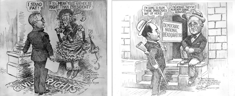 Political cartoons by Clifford Berryman; courtesy U.S. National Archives and Records Administration